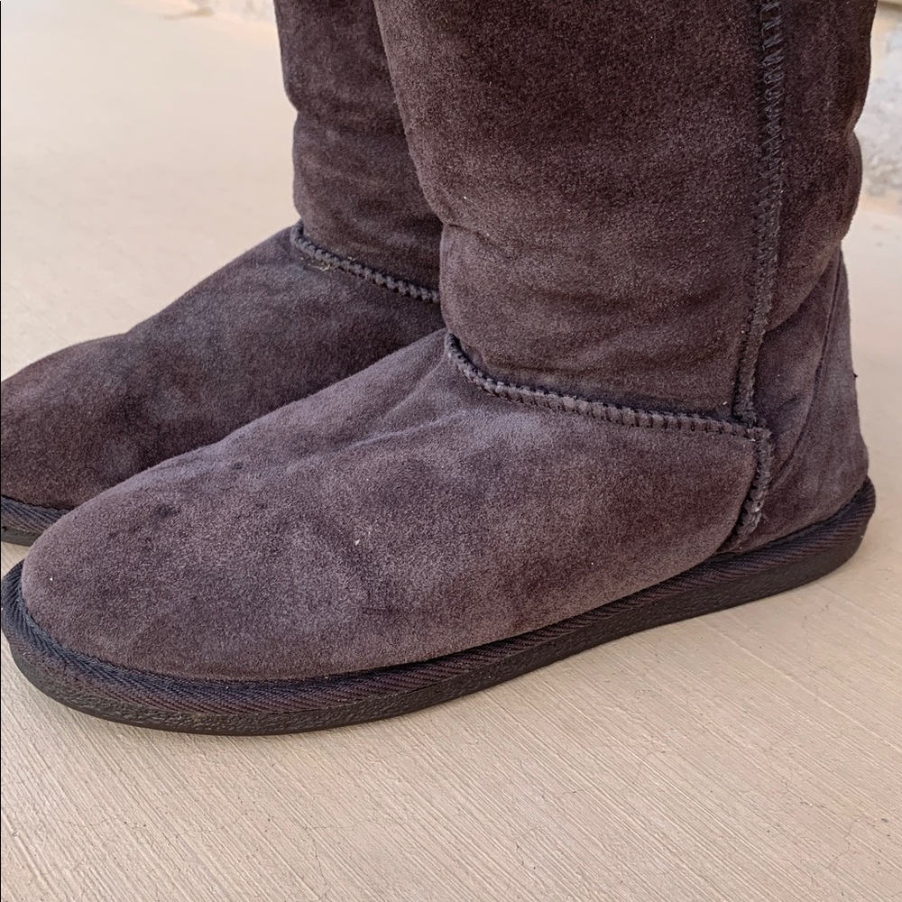 Bremby womens brown boots suede sheepskin boots size W10 cozy winter casual - Picture 4 of 16